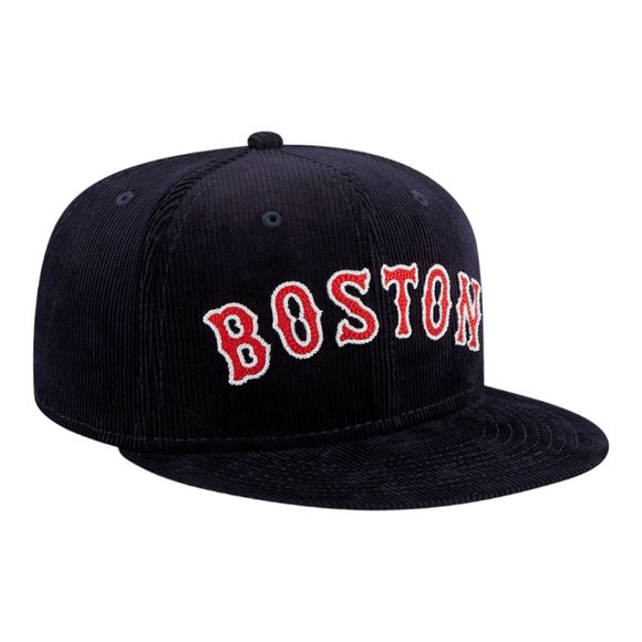 New Era Boston Red Sox Vintage Corduroy 59FIFTY Fitted Hat Cap Navy - Picture 3 of 7